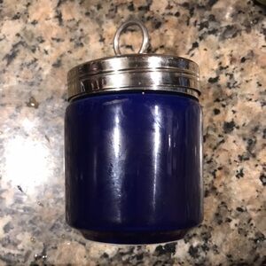 Egg Coddler- Williams Sonoma- Cobalt Blue Porcelain .